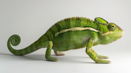 Obraz premium Green chameleon profile image