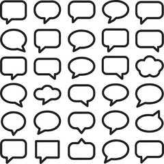 set of speech bubbles