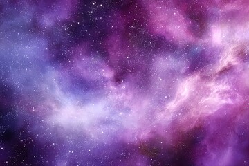 Naklejka premium Cosmic Nebula A Universe of Purple Hues