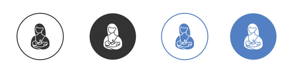 Breastfeeding icon simple minimalist Vector EPS