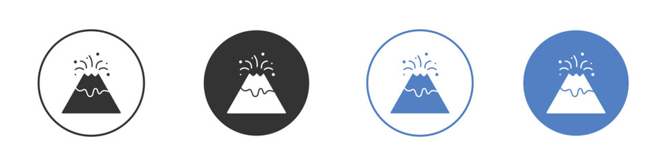 Volcano eruption icon simple minimalist Vector EPS