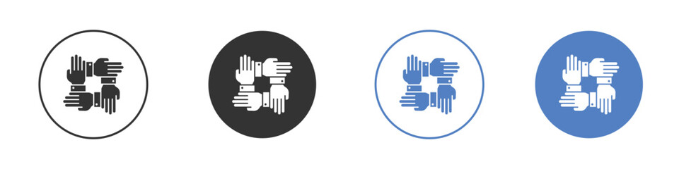 Teamwork icon simple minimalist Vector EPS