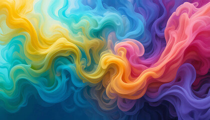 Vibrant rainbow gradient circles create a seamless abstract geometric pattern with a bright, colorful design