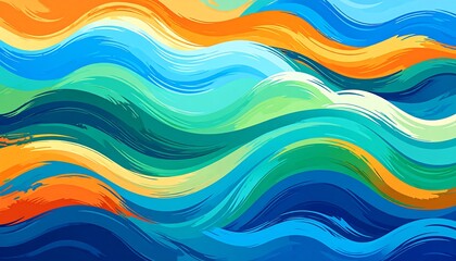 Fototapeta premium Abstract wavy colors