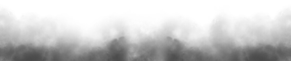 Vector realistic smoke cloud or gray fog, Abstract gas on transparent background