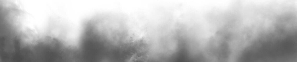Vector realistic smoke cloud or gray fog, Abstract gas on transparent background