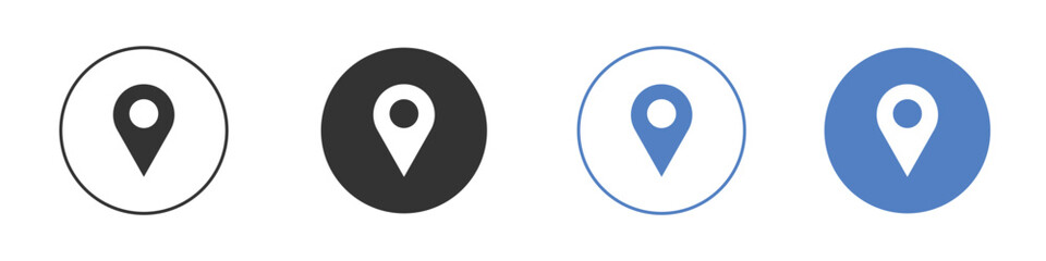 Navigation pin icon simple minimalist Vector EPS