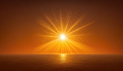 Golden sunrise over a tranquil ocean