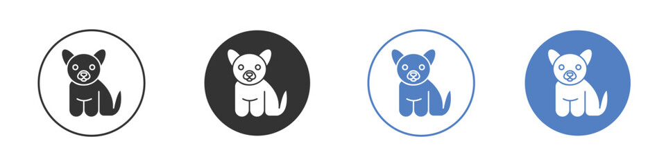 Little puppy icon simple minimalist Vector EPS