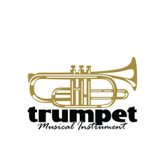Fototapeta premium Trumpet Logo Design Concept, Music Jazz Logo Icon Vector Illustration