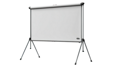 Portable projector screen with adjustable stand