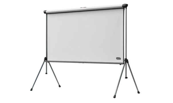 Portable projector screen with adjustable stand