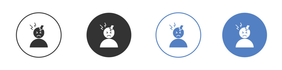 Headache icon icon simple minimalist Vector EPS