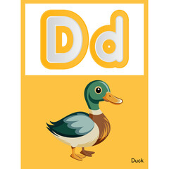 Classroom Alphabets for kids Duck Dd