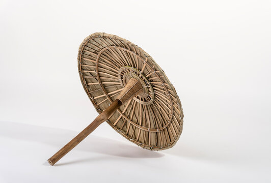 Olakkuda Kerala traditional handcrafted palm leaf umbrella, Onam festival special umbrella image