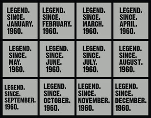 Born in 1960 t shirt design