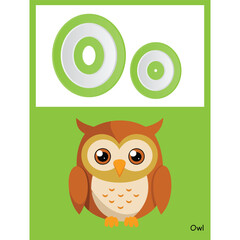 Classroom Alphabets for kids Owl Oo