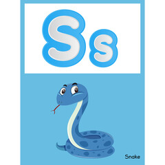 Classroom Alphabets for kids Snake Ss