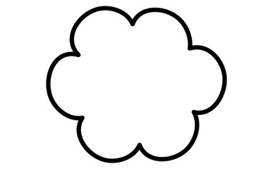 シンプルでかわいい花型のフレーム素材