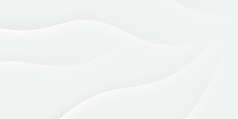 Minimal abstract vector background with smooth white flowing waves and soft gradient. Elegant and modern design for web, business, and presentations.