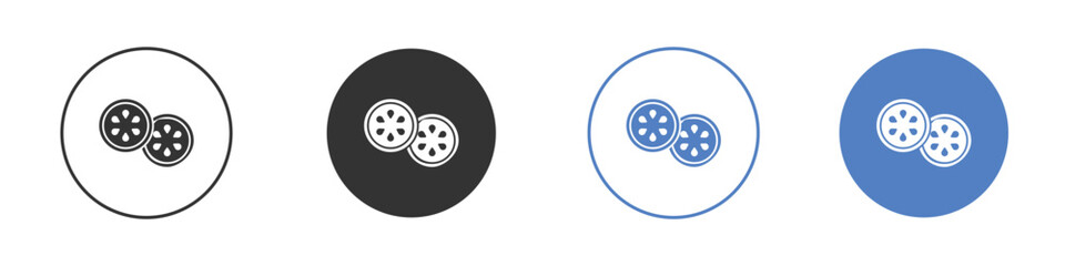 Cucumber slice icon simple minimalist Vector EPS