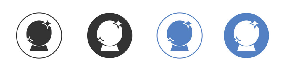 Crystal ball icon simple minimalist Vector EPS
