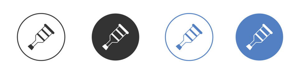 Crutch icon simple minimalist Vector EPS