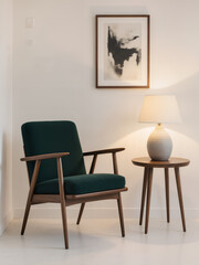 Fototapeta premium A realistic photograph of a stylish corner in a bright room. 