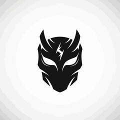 Black Panther Mask with Lightning Bolt Symbol