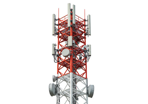 Isolated cellular communication tower for telecom, 5G internet and mobile broadcasting