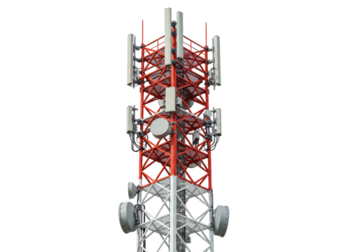 Isolated cellular communication tower for telecom, 5G internet and mobile broadcasting