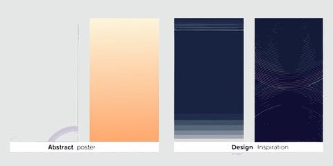 Obraz premium Modern abstract design inspiration with gradient and geometric patterns on a light gray background