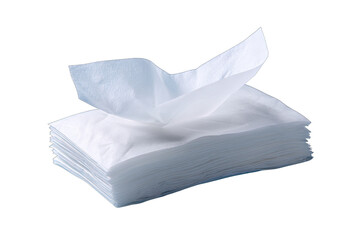 Pack of alcohol wipes isolated on white background