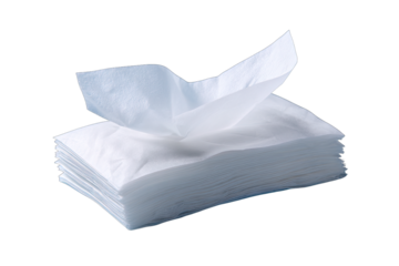 Pack of alcohol wipes isolated on white background