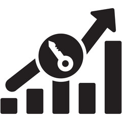 Graph icon with chart 