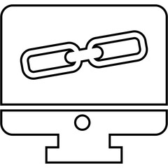 monitor icon with key