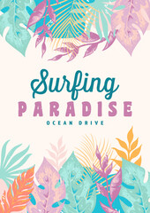 Surfing paradise on ocean drive