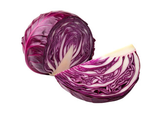 Obraz premium red cabbage isolated on white background