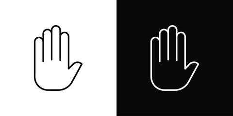 Stop icon Clip Art design. Line icons