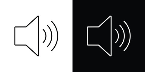 Speaker icon Clip Art design. Line icons