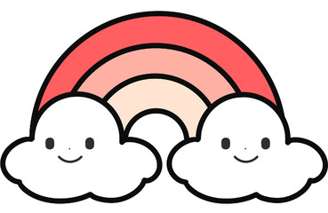 Boho Rainbow Clipart Cute Cartoon Rainbows