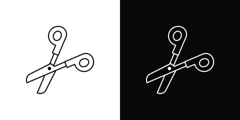Scissor icon Clip Art design. Line icons