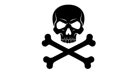 Shadow Skull & Bones: Bold Vector Art
