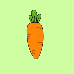 Cute carrot vector illustration