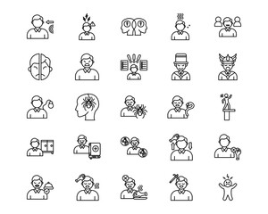 Disorder Line Vector Icons