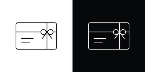 Gift card icon Clip Art design. Line icons
