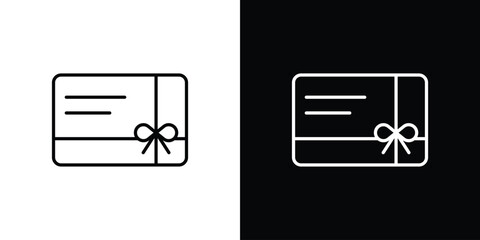 Gift card icon Clip Art design. Line icons