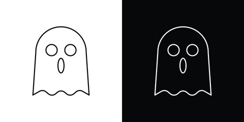 Ghost icon Clip Art design. Line icons