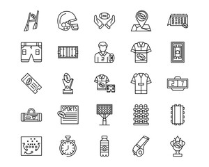 Rugby Vector Icons