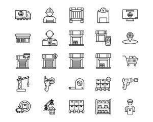 Warehouse Vector Icons